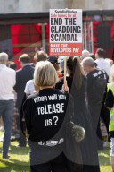 New housing secretary Michael Gove urged to fix building safety crisis. Iain Duncan Smith joins Westminster rally of homeowners trapped in unsellable and dangerous homes