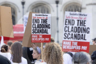 New housing secretary Michael Gove urged to fix building safety crisis. Iain Duncan Smith joins Westminster rally of homeowners trapped in unsellable and dangerous homes