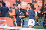 The Duchess of Cambridge and US Open Champion Emma Raducanu at the LTA Centre in Roehampton today.