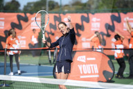 The Duchess of Cambridge and US Open Champion Emma Raducanu at the LTA Centre in Roehampton today.