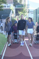 The Duchess of Cambridge and US Open Champion Emma Raducanu at the LTA Centre in Roehampton today.