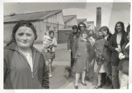 Muriel Hillon, chief shop steward on strike at Brannans' thermometer factory, Cleator Moor, Cumberland in 1972.
