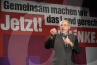 NEWS - Bundestagswahl 2021: Gregor Gysi bei der Wahlparty der Partei Die Linke