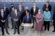 NEWS - Bundestagswahl 2021: Armin Laschet mit dem CDU Vorstand in Berlin