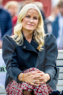 ROYALS -  Prinzessin Mette Marit und Kronprinz Haakon besuchen die norwegische Provinz Viken 