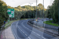 Near empty A3 at Kingston during the Rush Hour due to fuel shortage.