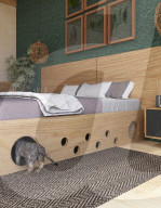 FEATURE -  Das Bett für Katzenliebhaber versteckt ein Katzenlabyrinth