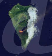 NEWS - Satellitenbild zeigt Lava auf La Palma