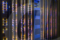 Inside Facebook's green Lulea Data Centre in Sweden, the only one outside the USA. 