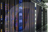 Inside Facebook's green Lulea Data Centre in Sweden, the only one outside the USA. 