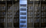 Inside Facebook's green Lulea Data Centre in Sweden, the only one outside the USA. 