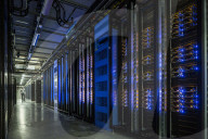 Inside Facebook's green Lulea Data Centre in Sweden, the only one outside the USA. 