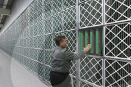 Inside Facebook's green Lulea Data Centre in Sweden, the only one outside the USA. 
