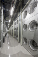 Inside Facebook's green Lulea Data Centre in Sweden, the only one outside the USA. 