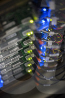 Inside Facebook's green Lulea Data Centre in Sweden, the only one outside the USA. 
