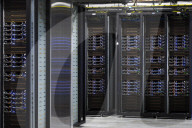 Inside Facebook's green Lulea Data Centre in Sweden, the only one outside the USA. 