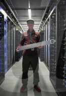 Inside Facebook's green Lulea Data Centre in Sweden, the only one outside the USA. 