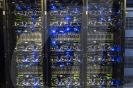 Inside Facebook's green Lulea Data Centre in Sweden, the only one outside the USA. 