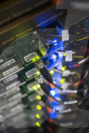 Inside Facebook's green Lulea Data Centre in Sweden, the only one outside the USA. 
