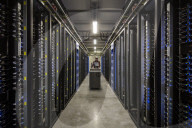 Inside Facebook's green Lulea Data Centre in Sweden, the only one outside the USA. 