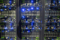 Inside Facebook's green Lulea Data Centre in Sweden, the only one outside the USA. 