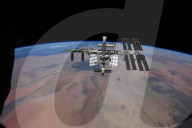International Space Station seen from Soyuz-MS18