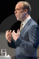 Dominic Raab speaking at the Conservative Party Conference.