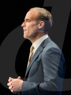Dominic Raab speaking at the Conservative Party Conference.