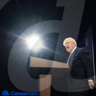 NEWS - Boris Johnson spricht an der Konferenz der Konservativen Partei 2021 in Manchester