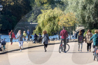 Sunny weather Hyde Park, London. 