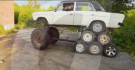 FEATURE - Altes Lada-Auto wird zum 14-Rad-Monster