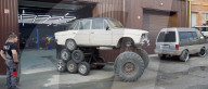 FEATURE - Altes Lada-Auto wird zum 14-Rad-Monster