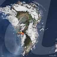 La Palma as captured by Copernicus Sentinel-2