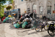 Garbage fills the streets as Brighton refuse strike continues.