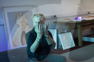 Artist Chris Levine at his studio, Shedfield, Hampshire, UK.