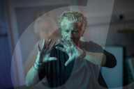 Artist Chris Levine at his studio, Shedfield, Hampshire, UK.