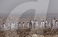 FEATURE -  Künstler Spencer Tunick fotografiert 200 nackte Menschen in der israelischen Wüste