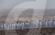 FEATURE -  Künstler Spencer Tunick fotografiert 200 nackte Menschen in der israelischen Wüste