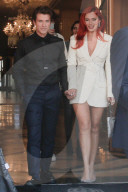 Bella Thorne Benjamin Mascolo leaving their hotel in Rome during Rome Film Festival 2021