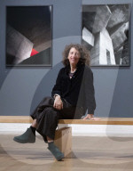 Hélène Binet at her exhibition "Light Lines: The Architectural Photographs of Hélène Binet"