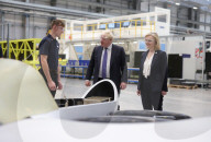 Boris Johnson and Liz Truss visit GKN Aerospace