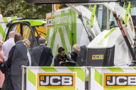 Prime Minister Boris Johnson arrives at the JCB Hydrogen fuelled excavator exhibition