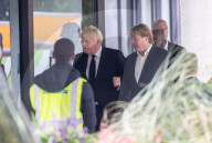 Prime Minister Boris Johnson arrives at the JCB Hydrogen fuelled excavator exhibition