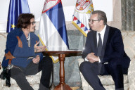 PEOPLE - Johnny Depp trifft Aleksandar Vucic in Belgrad