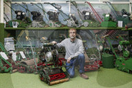 Welcome to my micro museum. Brian Radam - British Lawnmower Museum - Southport