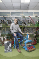 Welcome to my micro museum. Brian Radam - British Lawnmower Museum - Southport