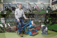 Welcome to my micro museum. Brian Radam - British Lawnmower Museum - Southport