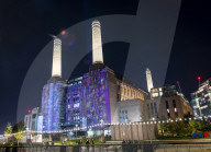 Line of Light Festival, above Nine Elms & Battersea Power Station, London.