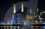 Line of Light Festival, above Nine Elms & Battersea Power Station, London.