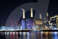 Line of Light Festival, above Nine Elms & Battersea Power Station, London.